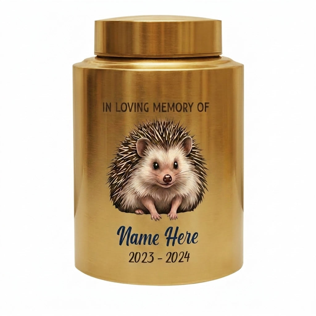 Personalized Hedgehog Stainless Steel Custom Pet Animal Lover Remembrance Decorative Ash Holder for Home Display Small or Large Memorial Keepsake Urn, Memorial Gift, In Loving Memory - Image 9