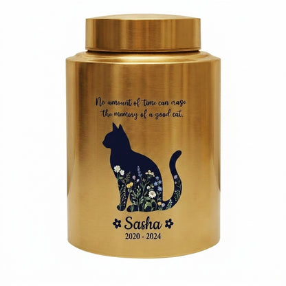 Personalized Cat Pet Memorial Stainless Steel Urns for Ashes Feline Loss of Pet Sympathy Bereavement Large Capacity UV Printed Memorial Keepsake Urn, Memorial Gift, In Loving Memory - Image 9