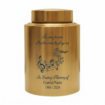 Personalized Musician Musical Staff Treble Clef Stainless Steel Urn For Ashes Music Lover Loss Of Loved One Remembrance Large Capacity Memorial Keepsake Urn, Memorial Gift, In Loving Memory - Image 9