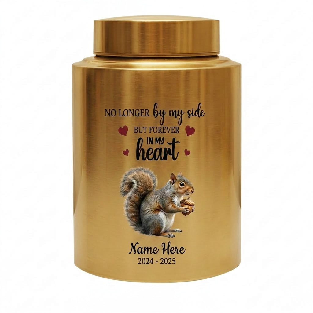 Personalized Squirrel Stainless Steel Cremation Urn for Human Ashes, Pet Loss Custom UV Print Container, No Longer By My Side Quote, Memorial Keepsake Urn, Memorial Gift, In Loving Memory - Image 9