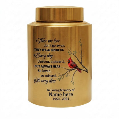 Personalized Cardinal Bird Stainless Steel Large Cremation Urn For Human Ashes Loss Of Loved One Bereavement Ash Holder 5.9x3.9 7.5x5.1 Memorial Keepsake Urn, Memorial Gift, In Loving Memory - Image 9