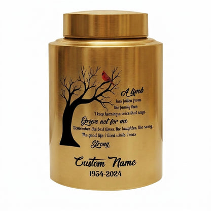 Personalized Cardinal Bird Stainless Steel Cremation Ash Urn For Family Member Loss Of Loved One Funeral Bereavement Display 2 Sizes Memorial Keepsake Urn, Memorial Gift, In Loving Memory - Image 9