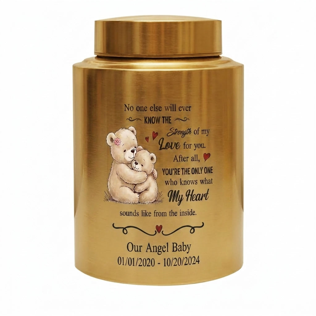 Personalized Angel Baby Infant Loss Stainless Steel Urn for Human Ashes Child Bereavement Miscarriage Grief Custom Heart Quote Small Large Memorial Keepsake Urn, Memorial Gift, In Loving Memory - Image 9