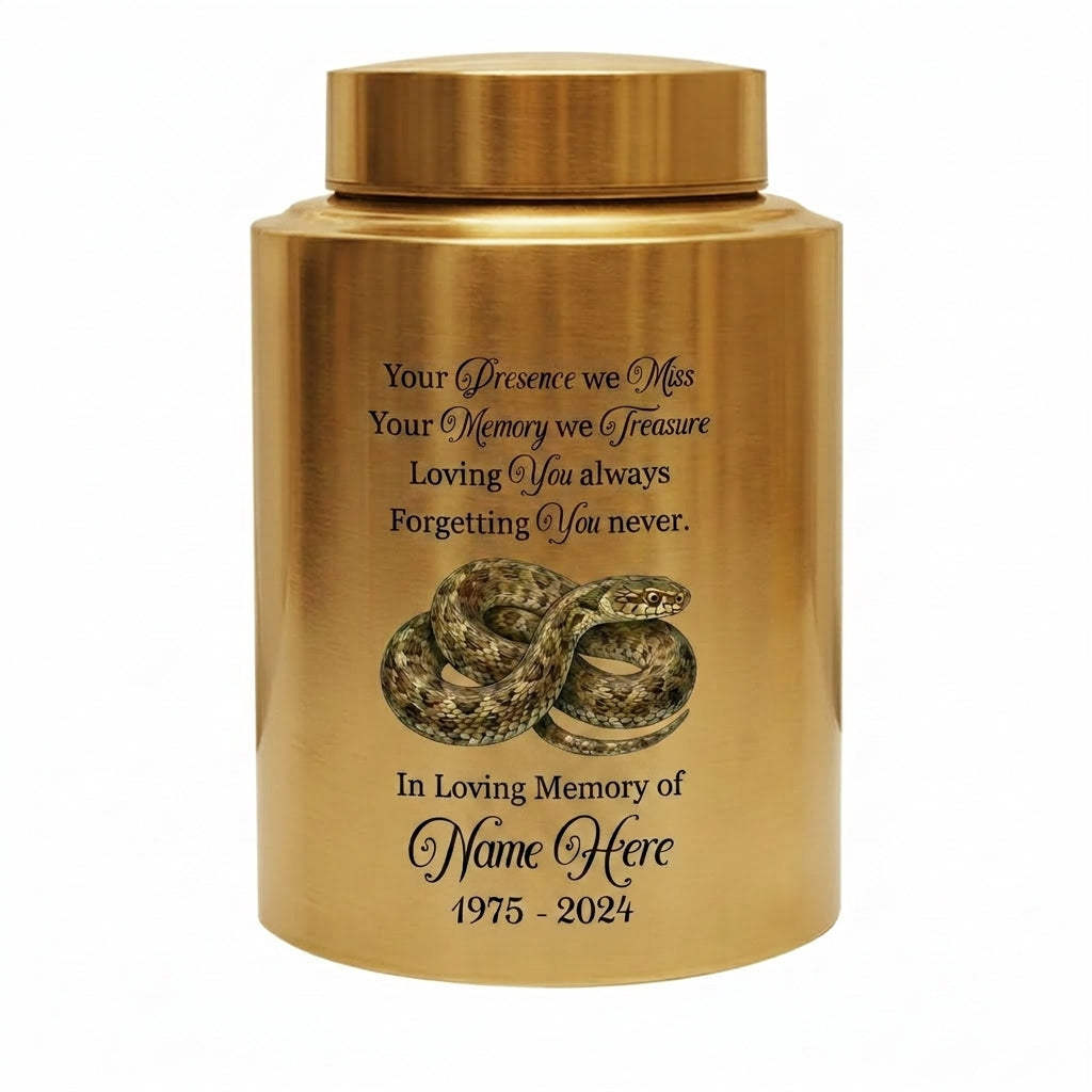 Personalized Snake Pet Urn Custom Stainless Steel Cremation Jar for Reptile Lover Remembrance Gifts for Loss of Loved One Ash Container Memorial Keepsake Urn, Memorial Gift, In Loving Memory - Image 9