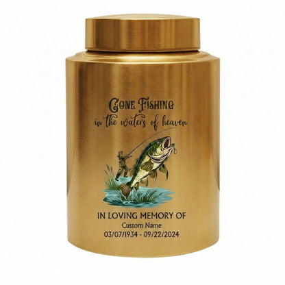 Personalized Bass Fishing Large Urns for Human Ashes Stainless Steel UV Printed Decorative Fisherman Keepsake 5.9x3.9 7.5x5.1 Memorial Keepsake Urn, Memorial Gift, In Loving Memory - Image 9