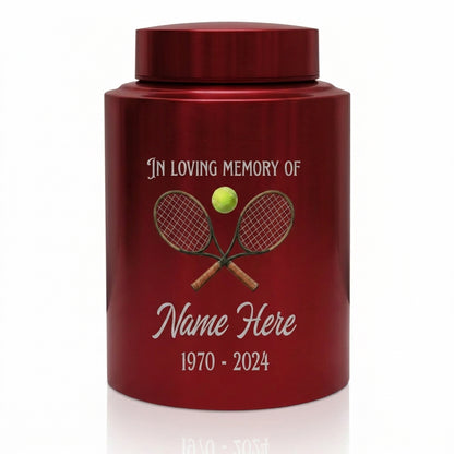 Personalized Tennis Stainless Steel Large Cremation Urn for Human Ashes Sports Fan Athlete Loss Remembrance Custom Name and Dates, Memorial Keepsake Urn, Memorial Gift, In Loving Memory - Image 10
