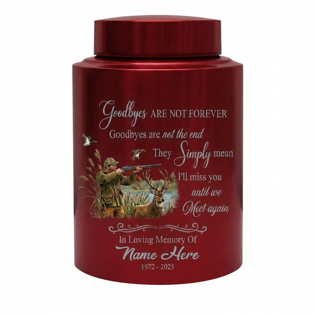 Personalized Deer Hunting Stainless Steel Urn for Human Ashes, Hunter Tribute Bereavement Receptacle Custom Name Date, UV Print Container, Memorial Keepsake Urn, Memorial Gift, In Loving Memory - Image 10