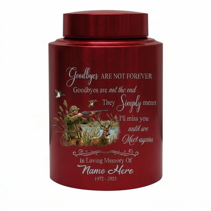 Personalized Deer Hunting Stainless Steel Urn for Human Ashes, Hunter Tribute Bereavement Receptacle Custom Name Date, UV Print Container, Memorial Keepsake Urn, Memorial Gift, In Loving Memory - Image 10