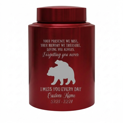 Personalized Baby Bear Stainless Steel Urns for Human Ashes, Custom Infant Child Boy Girl Loss Remembrance Vessel, UV Printed Ash Holder, Memorial Keepsake Urn, Memorial Gift, In Loving Memory - Image 10