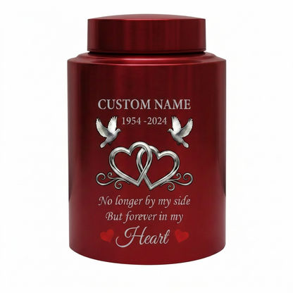 Personalized Infinity Love Doves Stainless Steel Cremation Urn for Adult Ashes, No Longer By My Side Quote, 5.9x3.9 or 7.5x5.1 inch, Memorial Keepsake Urn, Memorial Gift, In Loving Memory - Image 10