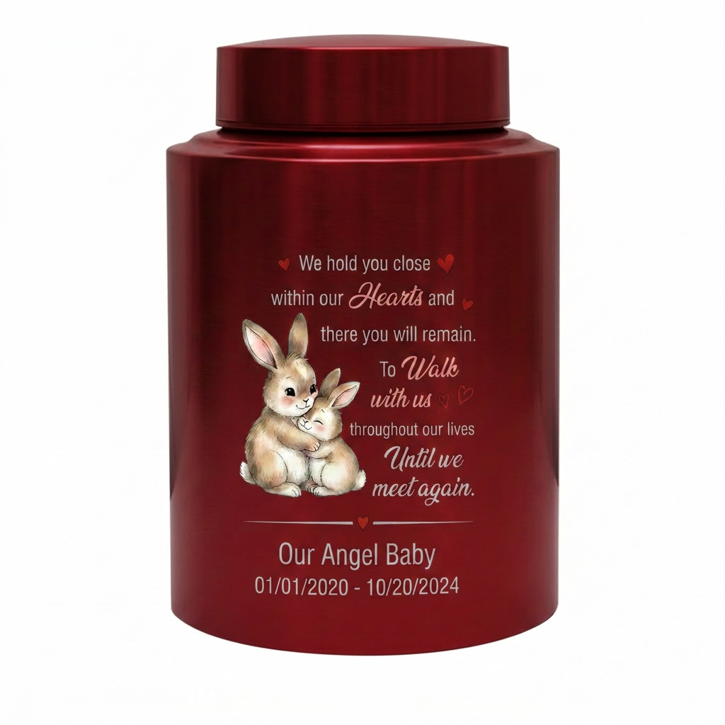 Personalized Angel Baby Loss Poem UV Printed Infant Miscarriage Bereavement Grieving Parents Silver Black Gold Red Options Memorial Keepsake Urn, Memorial Gift, In Loving Memory - Image 10