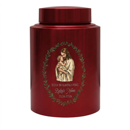 Personalized Jesus Cradling Angel Baby Stainless Steel Cremation Urn for Human Ashes, Sleep In Heavenly Peace Child Loss Grief Support Decor, Memorial Keepsake Urn, Memorial Gift, In Loving Memory - Image 10