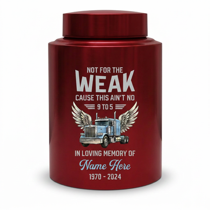 Personalized Semi Truck Angel Wings UV Printed Stainless Steel Cremation Urn for Adult Male Dad Trucker Funeral Tribute Large Size Memorial Keepsake Urn, Memorial Gift, In Loving Memory - Image 10
