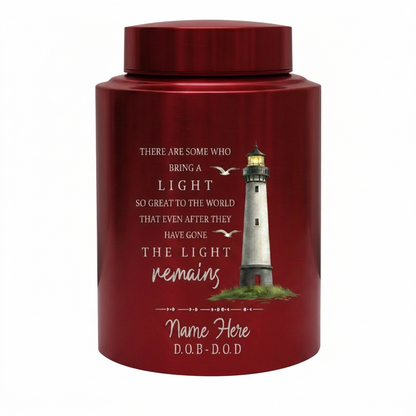 Personalized Lighthouse Stainless Steel Cremation Urn, Custom Name and Date Sympathy Keepsake for Loss of Loved One Family Member, Memorial Keepsake Urn, Memorial Gift, In Loving Memory - Image 10