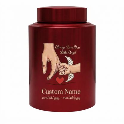 Personalized Holding Hands Stainless Steel Urn for Baby Boy Girl, Custom Little Angel Infant Child Loss Bereavement Tribute, Small Large, Memorial Keepsake Urn, Memorial Gift, In Loving Memory - Image 10