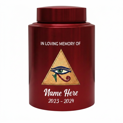 Personalized Eye of Horus Hamsa Hand Evil Eye Large Stainless Steel Cremation Urn for Human Ashes Spiritual Tribute 2 Sizes Memorial Keepsake Urn, Memorial Gift, In Loving Memory - Image 10