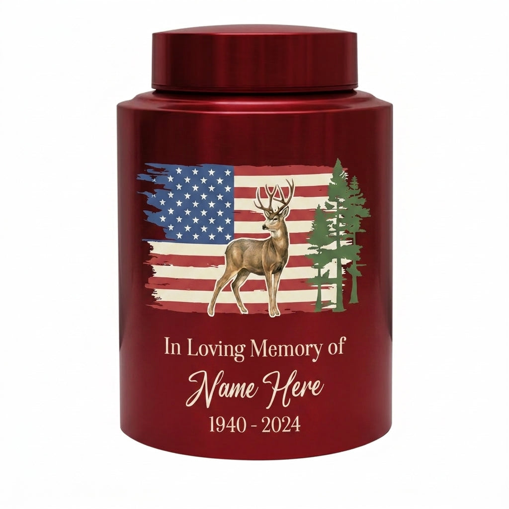 Personalized Deer Hunting Large Cremation Urn for Human Ashes, Custom Outdoorsman Hunter Tribute, Dad Grandpa Bereavement Ash Container, Memorial Keepsake Urn, Memorial Gift, In Loving Memory - Image 10