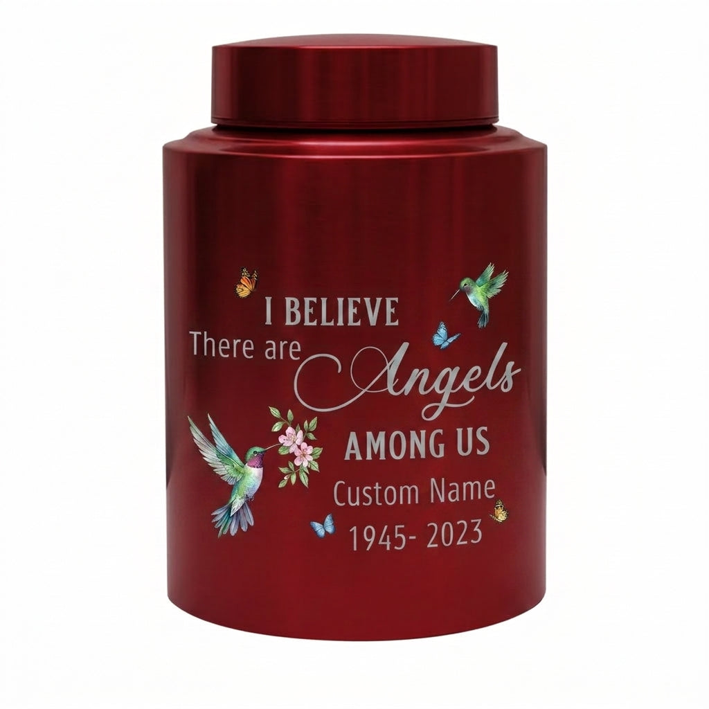 Personalized Hummingbird Angels Among Us Stainless Steel Cremation Urn for Human Ashes, Sympathy Bereavement Keepsake for Loss of Loved One, Memorial Keepsake Urn, Memorial Gift, In Loving Memory - Image 10