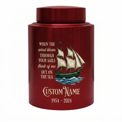 Personalized Sail Boat Stainless Steel Urn for Human Ashes, Custom Name Date Ocean Tribute for Dad Grandpa Sailor, Adult Size, Memorial Keepsake Urn, Memorial Gift, In Loving Memory - Image 10