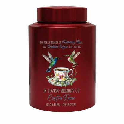 Personalized Coffee Design Stainless Steel Cremation Urn For Coffee Lovers, Morning Brew Tribute Custom Name Dates, 2 Size Options, Memorial Keepsake Urn, Memorial Gift, In Loving Memory - Image 10