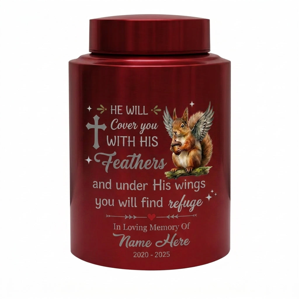 Personalized Squirrel Bible Verse Urn for Human Ashes, Christian Cross UV Printed Cremation Receptacle for Adult or Pet Loss, Large Options, Memorial Keepsake Urn, Memorial Gift, In Loving Memory - Image 10