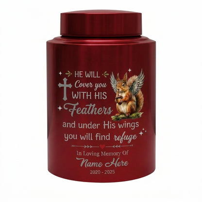 Personalized Squirrel Bible Verse Urn for Human Ashes, Christian Cross UV Printed Cremation Receptacle for Adult or Pet Loss, Large Options, Memorial Keepsake Urn, Memorial Gift, In Loving Memory - Image 10