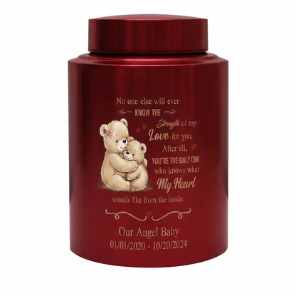 Personalized Angel Baby Infant Loss Stainless Steel Urn for Human Ashes Child Bereavement Miscarriage Grief Custom Heart Quote Small Large Memorial Keepsake Urn, Memorial Gift, In Loving Memory - Image 10