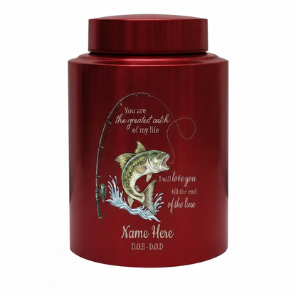 Personalized Bass Fishing Stainless Steel Large Urns For Human Ashes, Husband Fisherman Angler Tribute, Greatest Catch Of My Life, Memorial Keepsake Urn, Memorial Gift, In Loving Memory - Image 10
