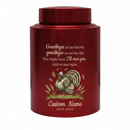 Personalized Turkey Thanksgiving Hunter Cremation Urn for Human Ashes, UV Printed Stainless Steel Bereavement Condolence Keepsake, Memorial Keepsake Urn, Memorial Gift, In Loving Memory - Image 10
