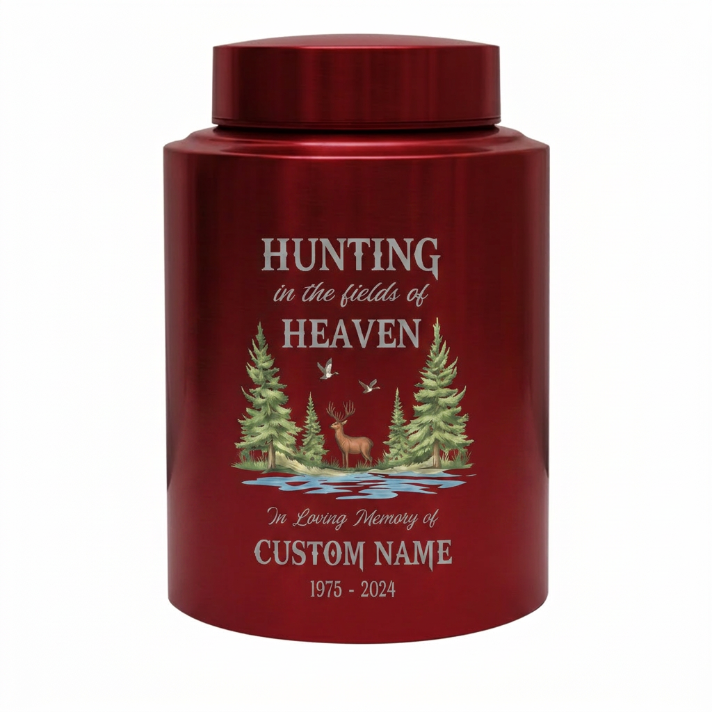 Personalized Deer Hunting Fields of Heaven Urn Custom Hunter Cremation Receptacle for Dad Grandpa Husband Large Capacity Sizes Memorial Keepsake Urn, Memorial Gift, In Loving Memory - Image 10