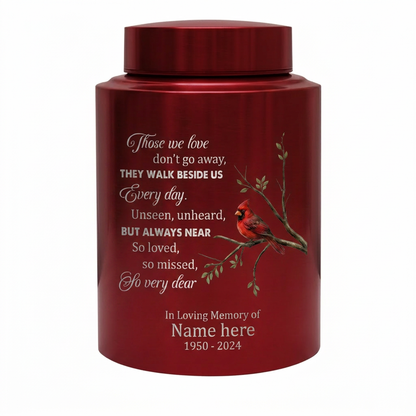 Personalized Cardinal Bird Stainless Steel Large Cremation Urn For Human Ashes Loss Of Loved One Bereavement Ash Holder 5.9x3.9 7.5x5.1 Memorial Keepsake Urn, Memorial Gift, In Loving Memory - Image 10