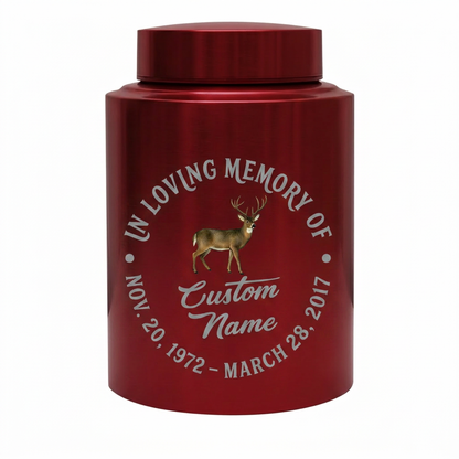 Personalized Deer Hunting UV Printed Stainless Steel Urn for Adult Human Ashes, Sympathy Bereavement Present for Hunters Outdoorsmen, Memorial Keepsake Urn, Memorial Gift, In Loving Memory - Image 10