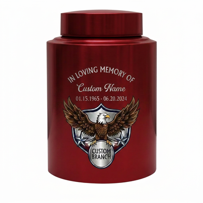 Personalized US Army Veteran Military Branch Stainless Steel Urn, Custom Soldier Tribute for Father Grandpa, 7.5x5.1 or 5.9x3.9, Memorial Keepsake Urn, Memorial Gift, In Loving Memory - Image 10