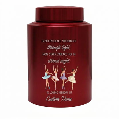 Personalized Ballet Ballerina Custom UV Printed Stainless Steel Female Dancer Loss Tribute Cremation Ashes Display 2 Sizes Small Large Memorial Keepsake Urn, Memorial Gift, In Loving Memory - Image 10