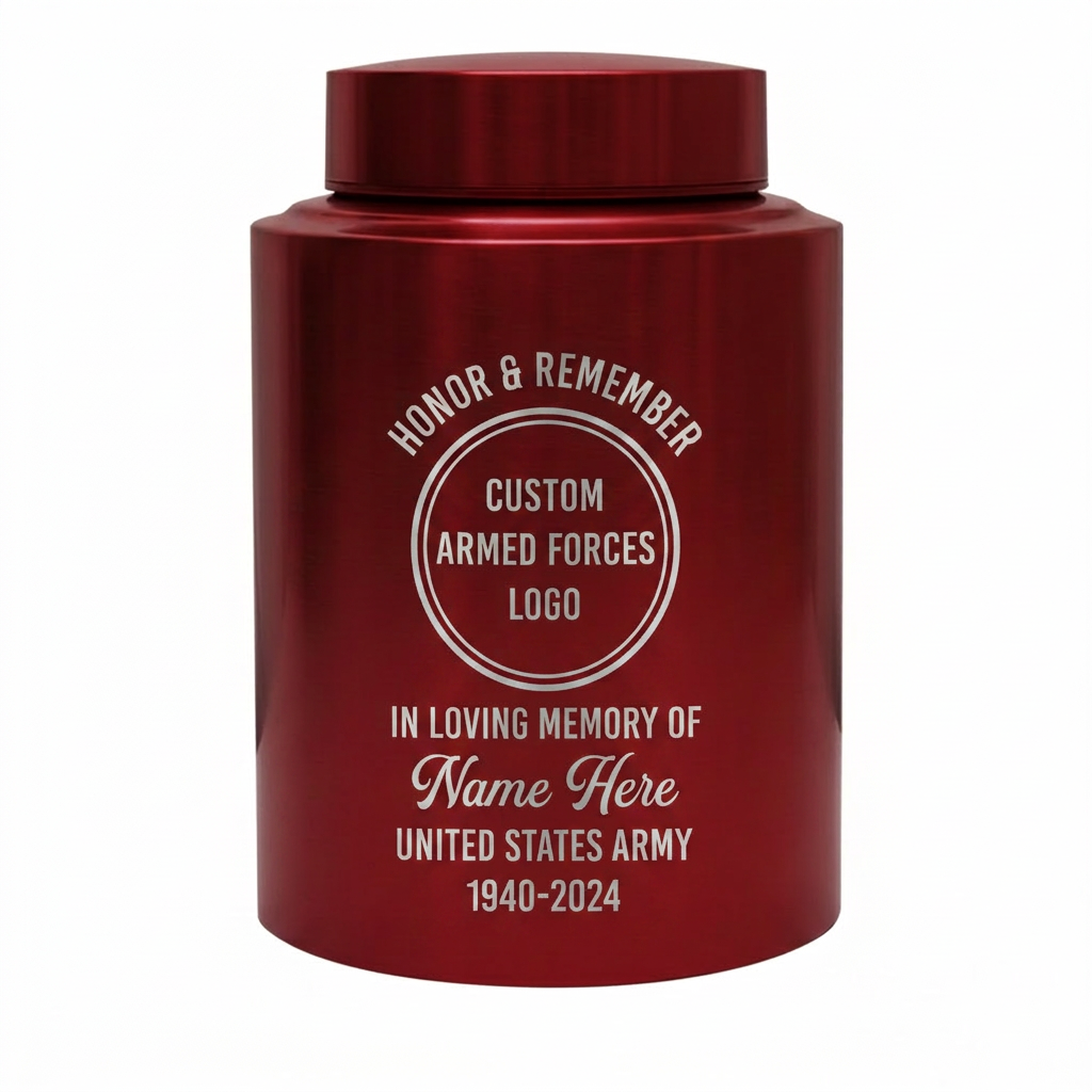 Personalized US Army Veteran Military Soldier Stainless Steel Large Funeral Tribute Remembrance Home Display UV Printed Decor Memorial Keepsake Urn, Memorial Gift, In Loving Memory - Image 10