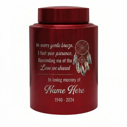 Personalized Native American Dreamcatcher Stainless Steel Sympathy Gift for Loss of Loved One Decorative Funeral Ash Container UV Print Memorial Keepsake Urn, Memorial Gift, In Loving Memory - Image 10