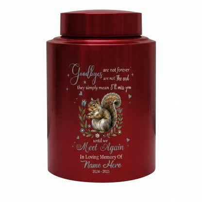 Personalized Squirrel UV Printed Stainless Steel Cremation Ash Container For Loss Of Loved One Or Pet Lover Bereavement Silver Black Gold Red Memorial Keepsake Urn, Memorial Gift, In Loving Memory - Image 10