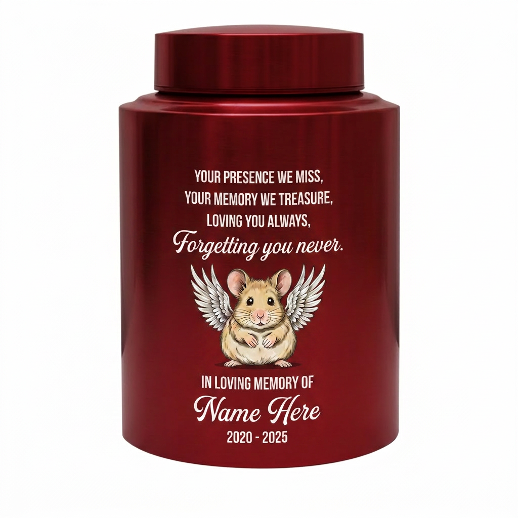 Personalized Hamster Guinea Pig Pet Stainless Steel Cremation Urn Small Animal Ashes Container Bereavement Sympathy Present Large or Small Memorial Keepsake Urn, Memorial Gift, In Loving Memory - Image 10