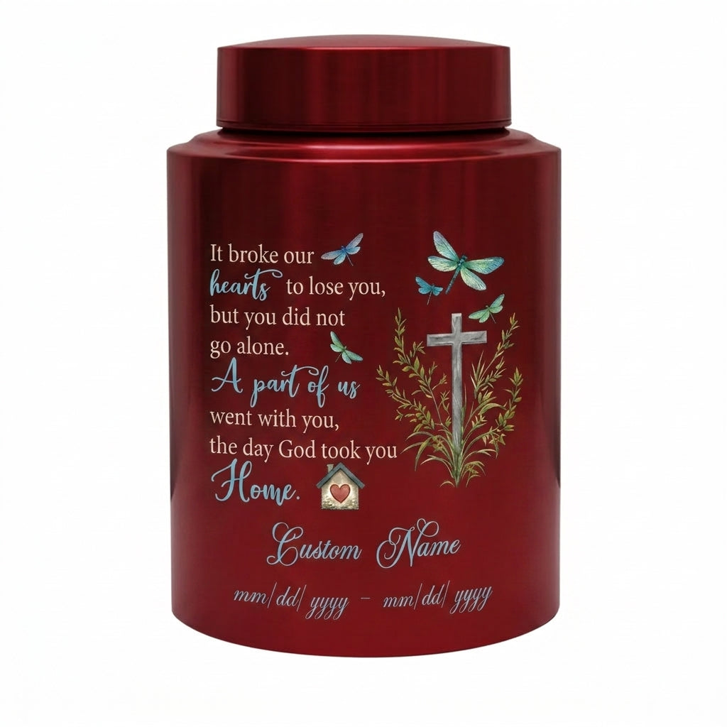 Personalized Dragonfly Stainless Steel Cremation Urn for Loss of Loved One Mother Father, Bereavement Ash Holder Small and Large Sizes, Memorial Keepsake Urn, Memorial Gift, In Loving Memory - Image 10