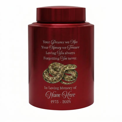 Personalized Snake Pet Urn Custom Stainless Steel Cremation Jar for Reptile Lover Remembrance Gifts for Loss of Loved One Ash Container Memorial Keepsake Urn, Memorial Gift, In Loving Memory - Image 10