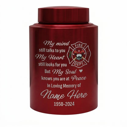 Personalized Firefighter Fireman UV Printed Stainless Steel Urns for Human Ashes Adult Custom Name Date First Responder Sympathy Tribute Memorial Keepsake Urn, Memorial Gift, In Loving Memory - Image 10
