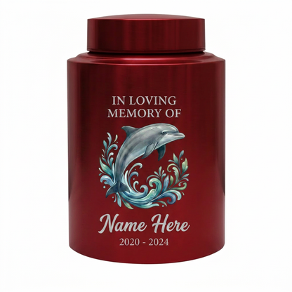 Personalized Dolphin Cremation Urn for Human Ashes Stainless Steel Ocean Lover Tribute Small Large Custom Funeral Keepsake for Mom Dad Adult Memorial Keepsake Urn, Memorial Gift, In Loving Memory - Image 10
