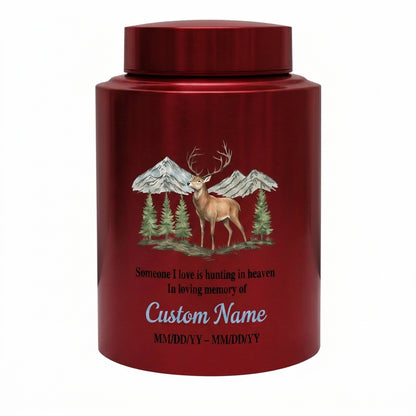 Personalized Hunting In Heaven Deer Stainless Steel Cremation Urn For Adult Ashes, Hunter Tribute, Loss Of Dad Grandpa Husband, Two Sizes, Memorial Keepsake Urn, Memorial Gift, In Loving Memory - Image 10
