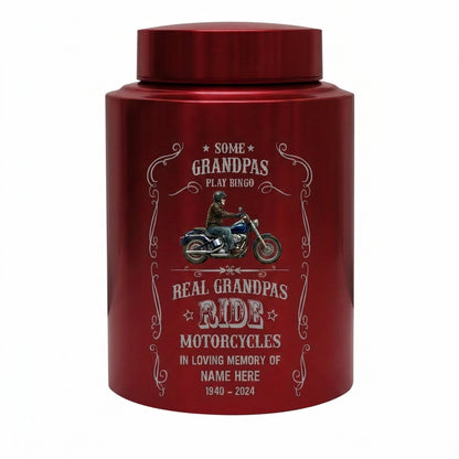 Personalized Motorcycle Stainless Steel Large Urn for Human Ashes, Real Grandpas Ride Motorcycles Biker Dad Grandfather Tribute, Memorial Keepsake Urn, Memorial Gift, In Loving Memory - Image 10