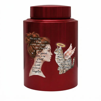 Angel Cat Silhouette Stainless Steel Decorative Cremation Urn For Cat Mom Dad Lovers Loss Of Pet Bereavement Sympathy Gift For Pet Owner Memorial Keepsake Urn, Memorial Gift, In Loving Memory - Image 10