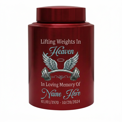 Personalized Gym Lover Barbell Stainless Steel Cremation Urn for Human Ashes Weightlifting Tribute Custom Name Date Condolence Present Memorial Keepsake Urn, Memorial Gift, In Loving Memory - Image 10