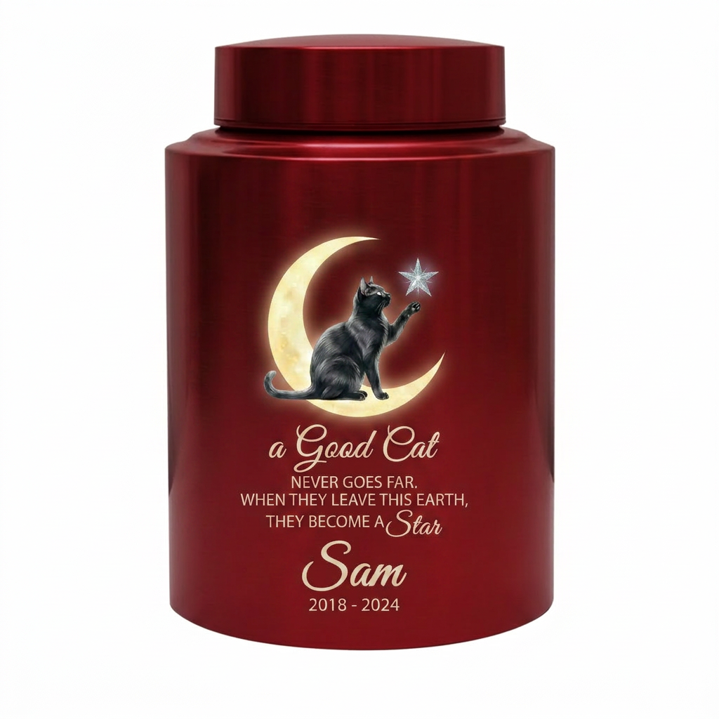 Personalized Cat Memorial Stainless Steel Urn for Pet Ashes, Sympathy Gifts for Cat Lovers, Custom Name and Date, Small and Large Sizes, Memorial Keepsake Urn, Memorial Gift, In Loving Memory - Image 10