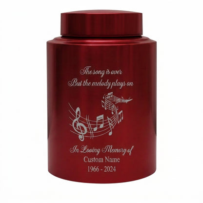 Personalized Musician Musical Staff Treble Clef Stainless Steel Urn For Ashes Music Lover Loss Of Loved One Remembrance Large Capacity Memorial Keepsake Urn, Memorial Gift, In Loving Memory - Image 10