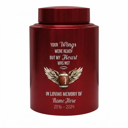 Personalized American Football UV Printed Stainless Steel Urn for Loss of Sports Fan Player Bereavement Remembrance 2 Sizes Memorial Keepsake Urn, Memorial Gift, In Loving Memory - Image 10