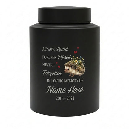 Personalized Hedgehog Floral Silhouette Stainless Steel Pet Urns for Ashes, Dog Cat Loss Sympathy Remembrance Gifts for Animal Lovers, Memorial Keepsake Urn, Memorial Gift, In Loving Memory - Image 11